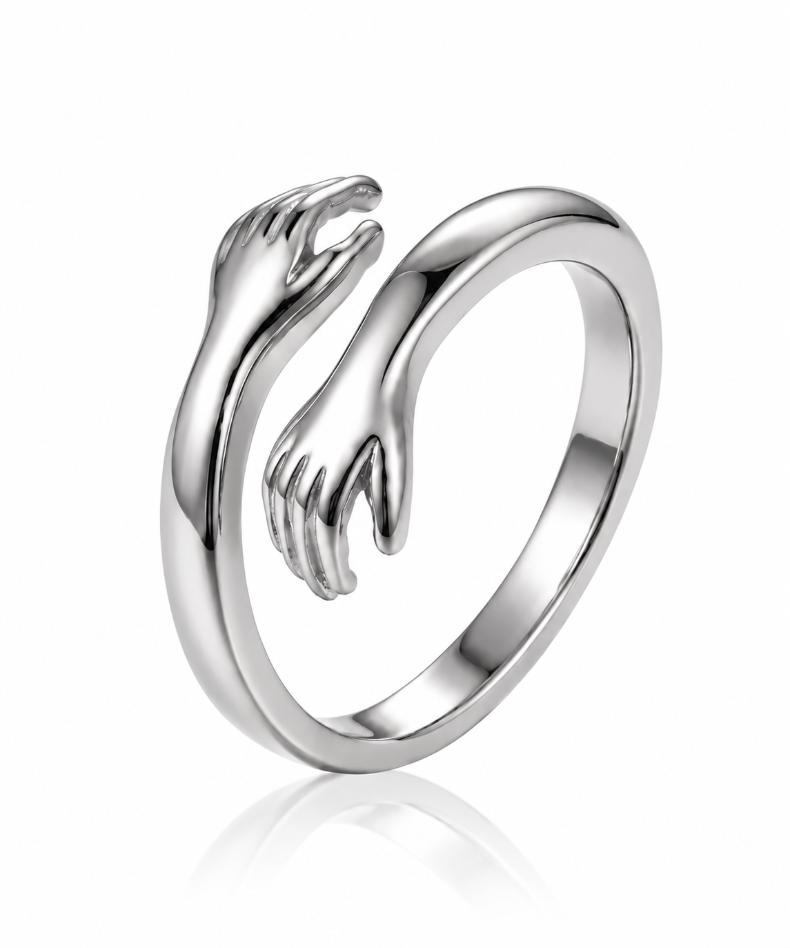 MOCA Hug Ring – sculpted two-hand hug ring, product view 1