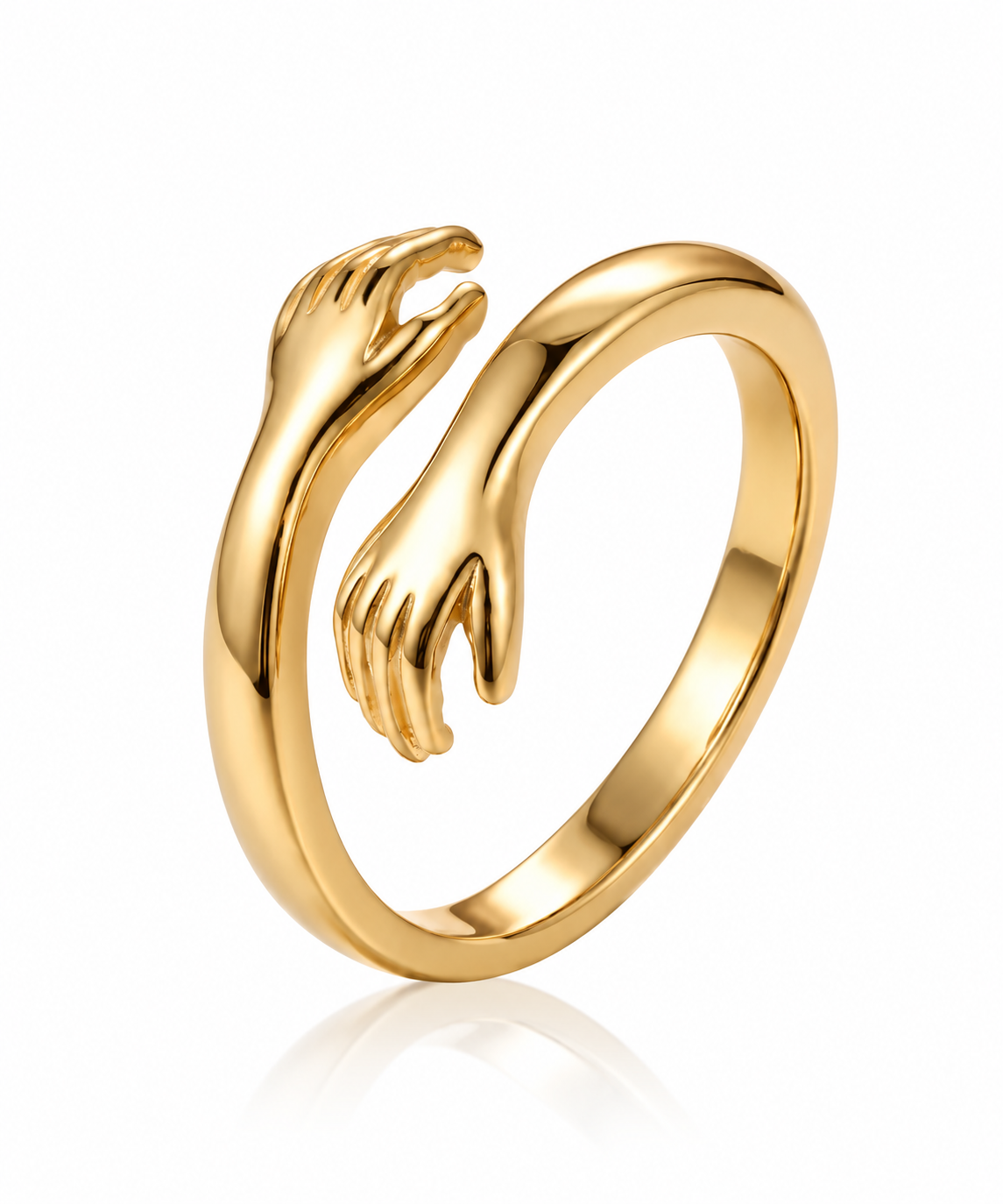 MOCA Hug Ring – sculpted two-hand hug ring, product view 2